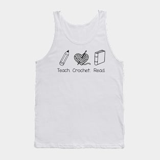 Teach.Crochet.Read Tank Top